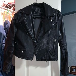 Black leather jacket